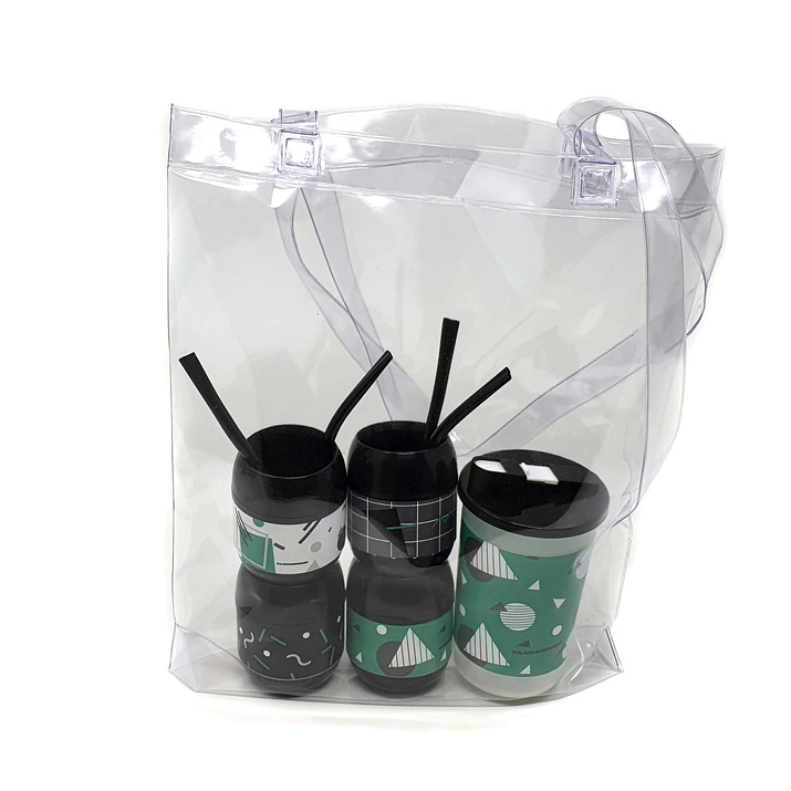 10% OFF - LLEVO LOS MATES - X 4 + VERTEDOR NEGROS